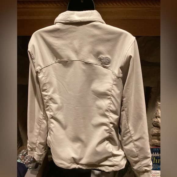 NORTH FACE WOMEN’S CREAM SOFT PLUSH FAUX FUR LINING WINTER JACKET COAT. SZ.L - Picture 9 of 13